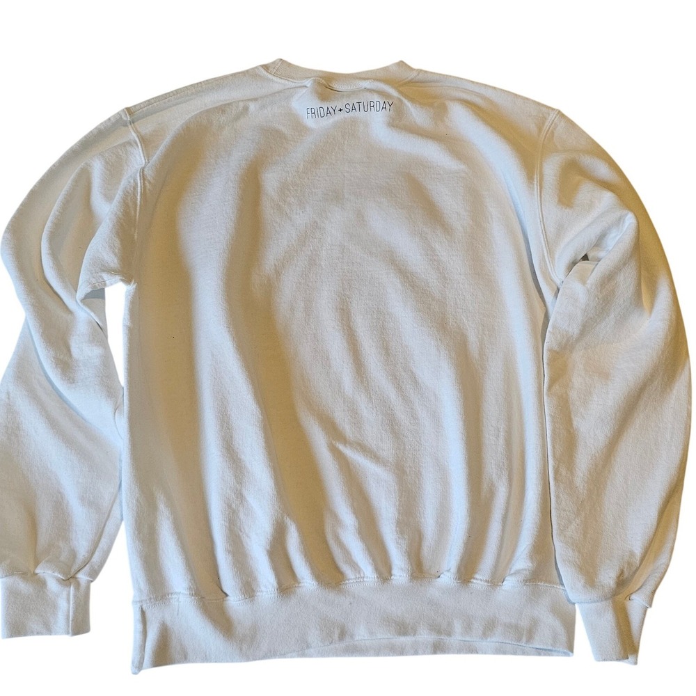 Champion Friends Rachel's Thanksgiving Trifle Graphic Sweatshirt White Medium - Picture 3 of 5